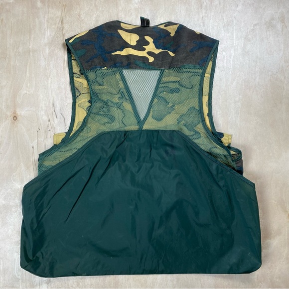 Vintage Duck Bay Men’s XL Camouflage Pockets Hunting Button Camo Vest Cotton - Picture 3 of 4